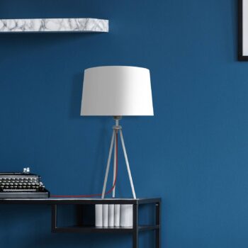 Aluminor Tropic stolová lampa biela, kábel červená