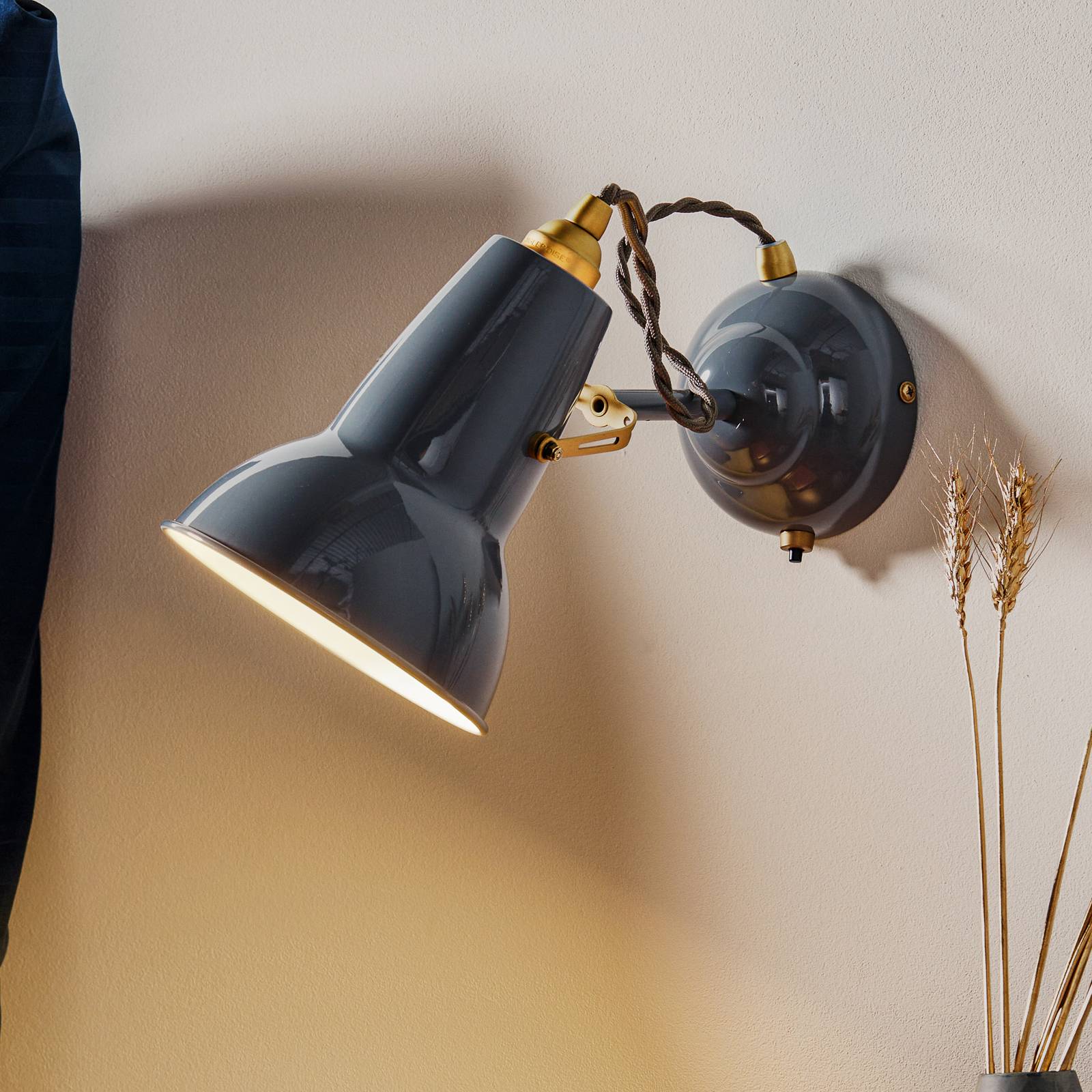 Anglepoise Original 1227 Brass nástenné svetlo sivá Anglepoise Original 1227 Brass nástenné svetlo sivá