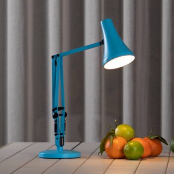 Anglepoise Stolová LED lampa 90 MINI MINI VIVID, tyrkysovo modrá USB