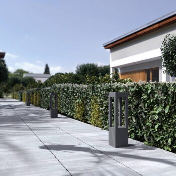 Arcchio LED svietidlo Lienna, 60 cm, sivé, kov, IP65