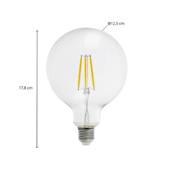 Arcchio LED žiarovka, G125 E27 3,8 W, 3000 K, 806 lm