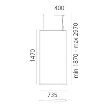 Artemide Discovery Rectangular DALI hliník 3 000 K