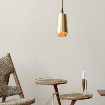 Audo Umanoff závesné svietidlo, mosadz a orech