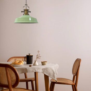 Augusta závesná lampa, mätovo zelená, Ø 40 cm, kov, E27, vintage