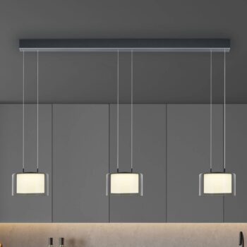 BANKAMP Grand Smoke LED závesné svietidlo, 3-pl.