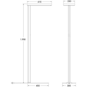 BRUMBERG Adrea LED stojacia lampa mikroprizmatická