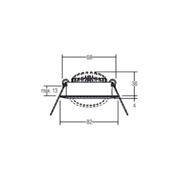 BRUMBERG BB03 LED vstavané bodové svietidlo, zapínacia/vypínacia prípojná