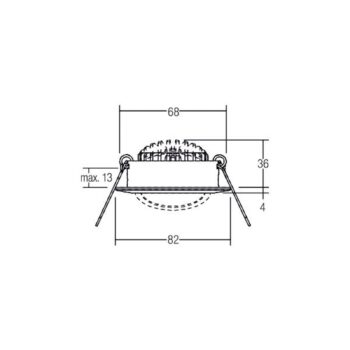 BRUMBERG BB03 Spot okrúhly RC-stmievateľný pripojovací box 3-dielny nikel