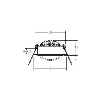 BRUMBERG BB03 zapustené svetlo nestmieva, biela