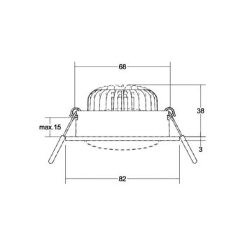 BRUMBERG BB35 RC ovládač okrúhly pripojovací box textúrovaný čierny