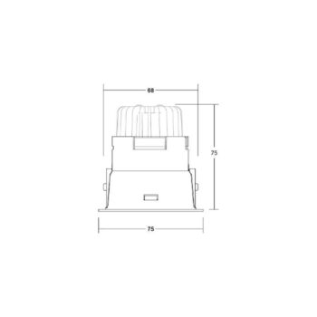 BRUMBERG Binato zapustené LED bodové svietidlo, RC stmievanie, biele