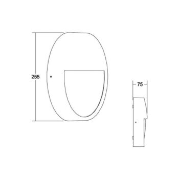 BRUMBERG Eye LED svietidlo, polovičné, biela
