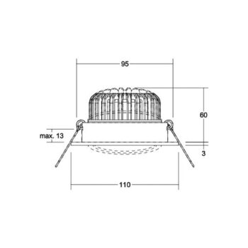 BRUMBERG Kerby-R zapustené LED svetlo 3 000K biela