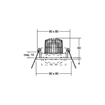 BRUMBERG LED vstavané bodové svietidlo Abran, matný hliník, otočná montáž