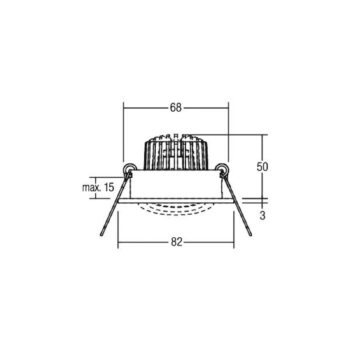 BRUMBERG LED vstavané bodové svietidlo Tirrel-R, on/off, štruktúrovaná