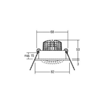 BRUMBERG LED vstavané bodové svietidlo Tirrel-R, zapnutie/vypnutie, matná