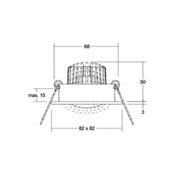 BRUMBERG LED vstavané bodové svietidlo Tirrel-S, RC stmievateľné, čierne