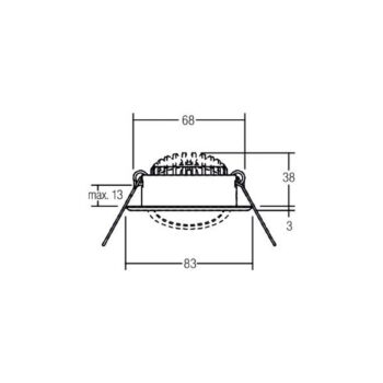 BRUMBERG LED-vstavaný bodový svietidlo BB09, RC, pripojovacia skrinka, nerezová