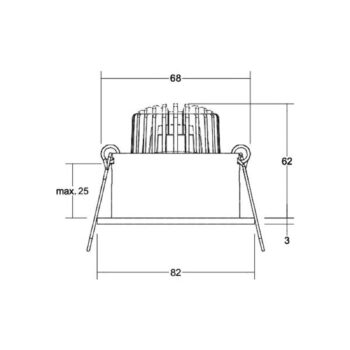 BRUMBERG Tirrel hlboké LED vstavané bodové svietidlo RC, 830, kruhové,