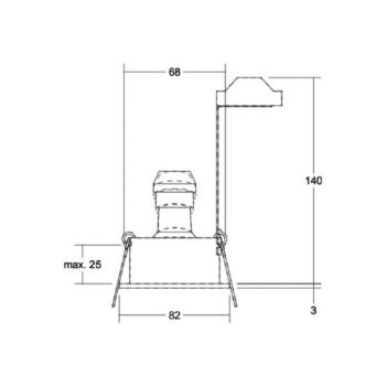 BRUMBERG Tirrel hlboké zapustené bodové svietidlo GU10, kruhové, hliník
