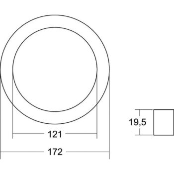 BRUMBERG predný krúžok pre Moon Mini, Ø 17 cm, chróm