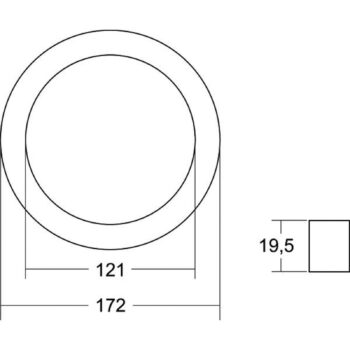 BRUMBERG predný krúžok pre Moon Mini, Ø 17 cm, nikel