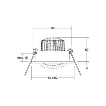 BRUMBERG zapustené bodové svietidlo Tirrel-S, RC, kruhový ovládač, matná