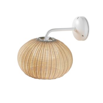 Bover LED vonkajšie nástenné svietidlo Garota, biela/slonovinová farba, 27 cm