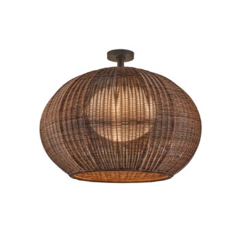 Bover LED vonkajšie stropné svietidlo Garota, grafitovo hnedá/hnedá