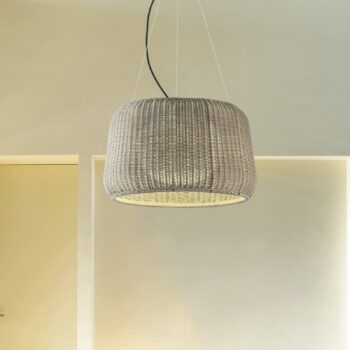 Bover LED vonkajšie závesné svietidlo Fora 90, prírodná biela/béžová