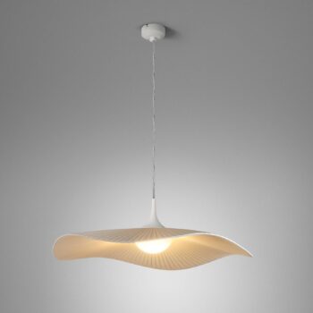 Bover LED závesná lampa Mediterránia, krémová farba, Ø 52 cm