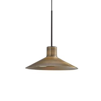 Bover LED závesné svietidlo Platet, čierna/mosadzná farba