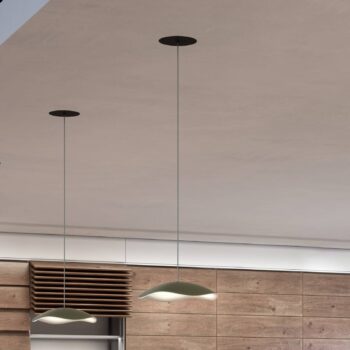 Bover LED závesné svietidlo Valentina S24, olivovo sivá/biela