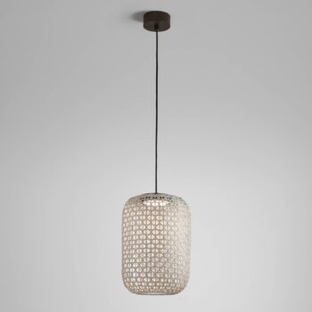 Bover Nans S/31.2 LED vonkajšie závesné svietidlo, béžová farba