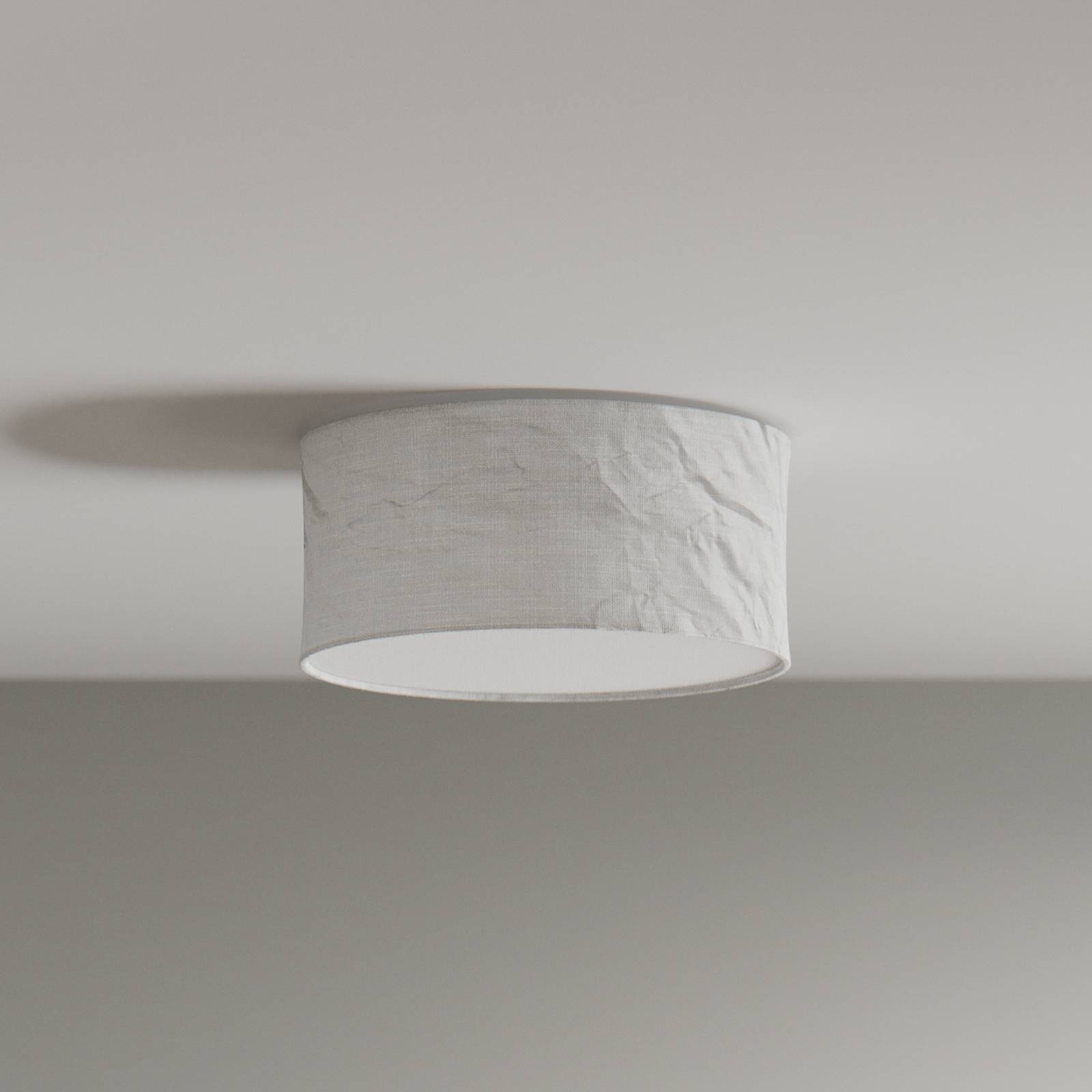 By Rydéns stropné svietidlo Vita, Ø 40 cm, biela, ľan By Rydéns stropné svietidlo Vita, Ø 40 cm, biela, ľan