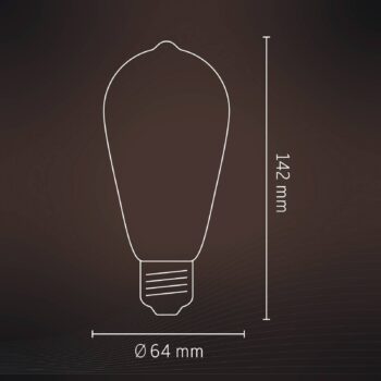 Calex Smart Rustic E27 ST64 LED 4,9W vlákno RGBW