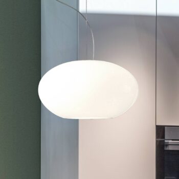 Casablanca Aih závesná lampa 38 cm biela lesklá