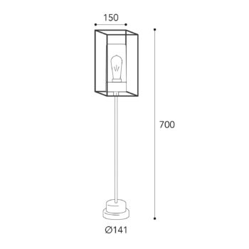 Chodníkové svietidlo Cubic³ 3370 mosadz/opál