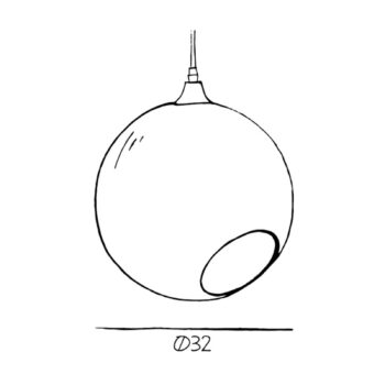 DESIGN BY US Závesné svietidlo Ballroom XL, bílé, Ø 32 cm, sklo