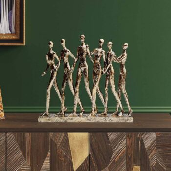 Dekoratívna figúrka KARE ruka v ruke, zlatá farba, výška 27 cm