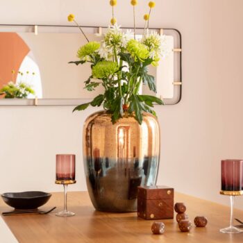 Dekoratívna váza KARE Lizy Shine Multi, výška 41 cm, ručne vyrobené sklo