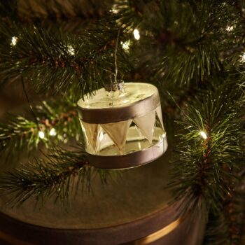 Dekoratívny prívesok Elly s LED diódou, Ø 7 cm, strieborná