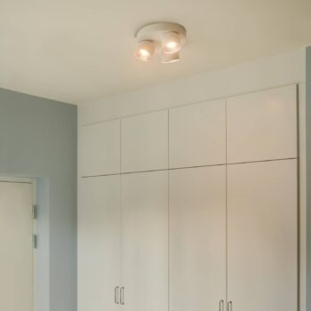 Downlight Pitcher, GU10, 3-plameňové, okrúhly, kov, biely