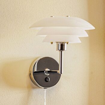 Dyberg Larsen DL20 nástenné svietidlo sklo, chróm