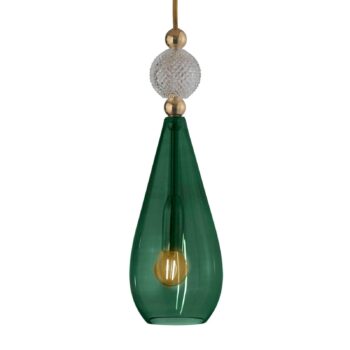 EBB & FLOW Smykke M zlatá kryštálová guľa s brečtanem