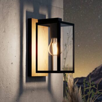 EGLO Budrone vonkajšie svietidlo čierna/hnedá/číra