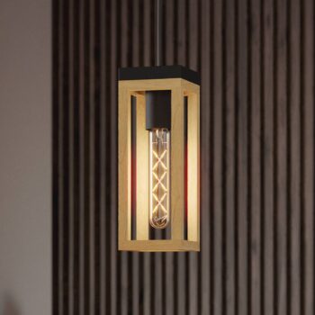 EGLO Nafferton závesné svietidlo z dreva, 1-pl.