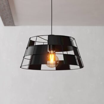 EGLO Pontefract závesné svietidlo z ocele, čierna