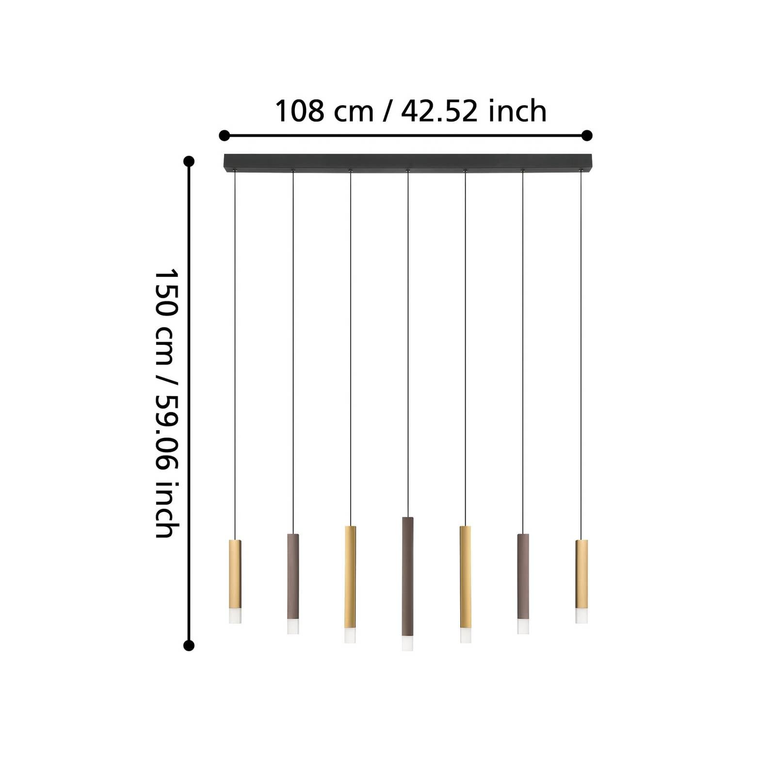 EGLO Stars of Light LED závesné svietidlo Estanterios, 7-pl. dlhé EGLO Stars of Light LED závesné svietidlo Estanterios, 7-pl. dlhé