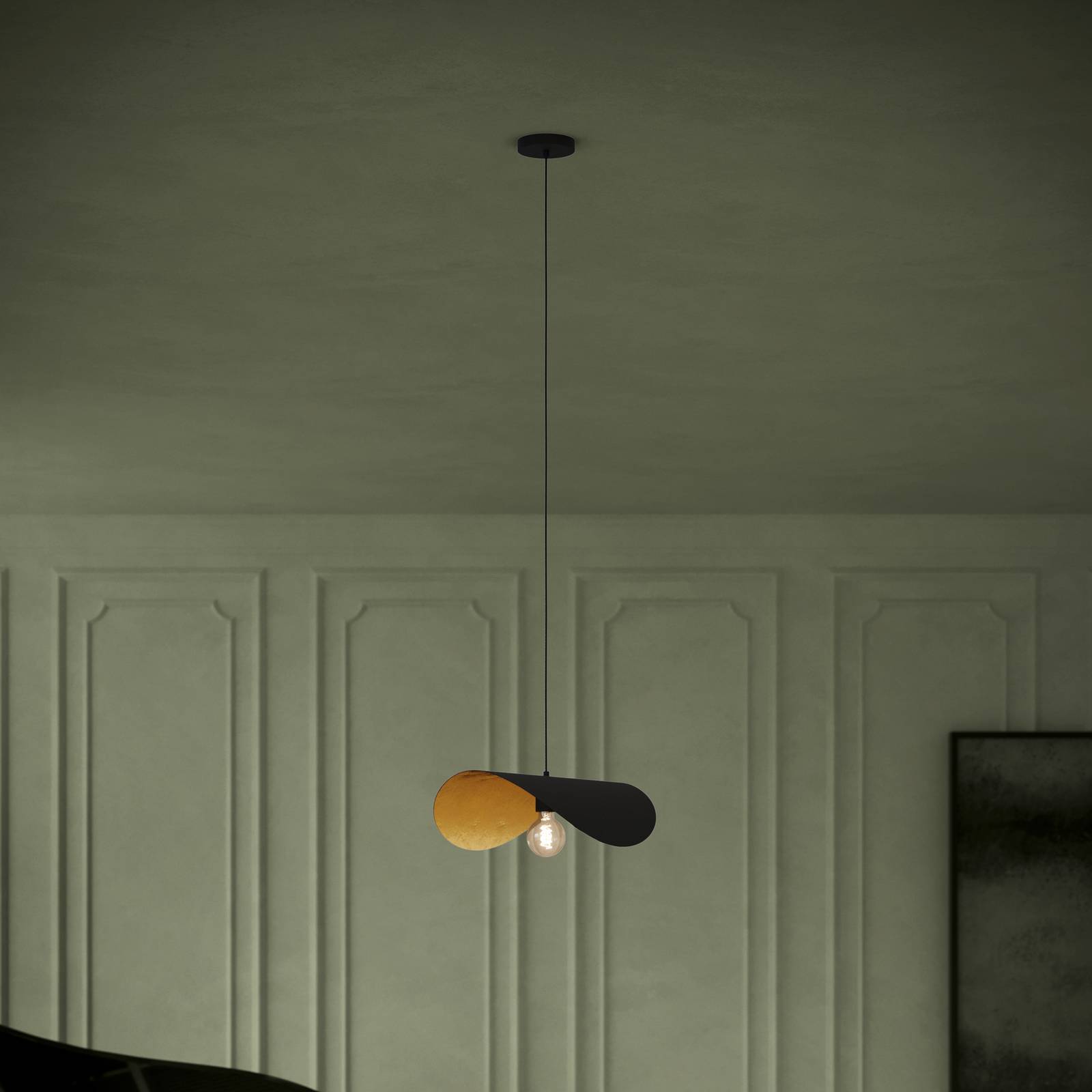 EGLO Stars of Light závesné svietidlo Saceda 53 cm dlhé čierne/zlaté EGLO Stars of Light závesné svietidlo Saceda 53 cm dlhé čierne/zlaté